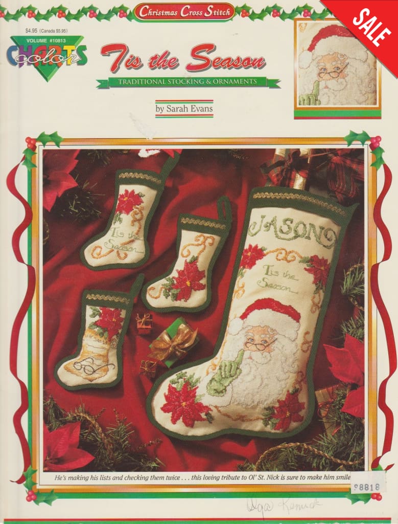 Color Charts Tis the Season 10813 christmas cross stitch pattern