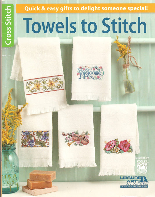 Leisure Arts Towels to stitch cross stitch pattern