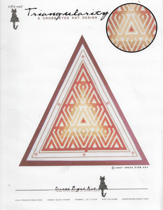 Cross Eyed Kat Triangularity cross stitch pattern
