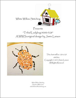 White Willow Tribal Ladybug 000-328 cross stitch pattern
