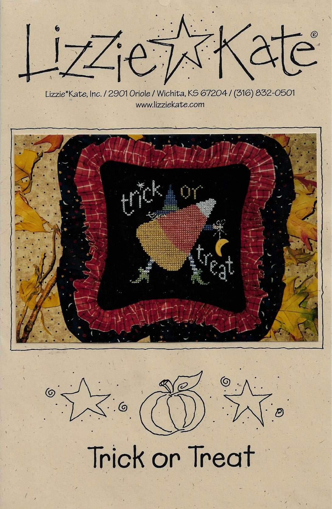 Lizzie Kate Trick or Treat LK002 Halloween cross stitch pattern