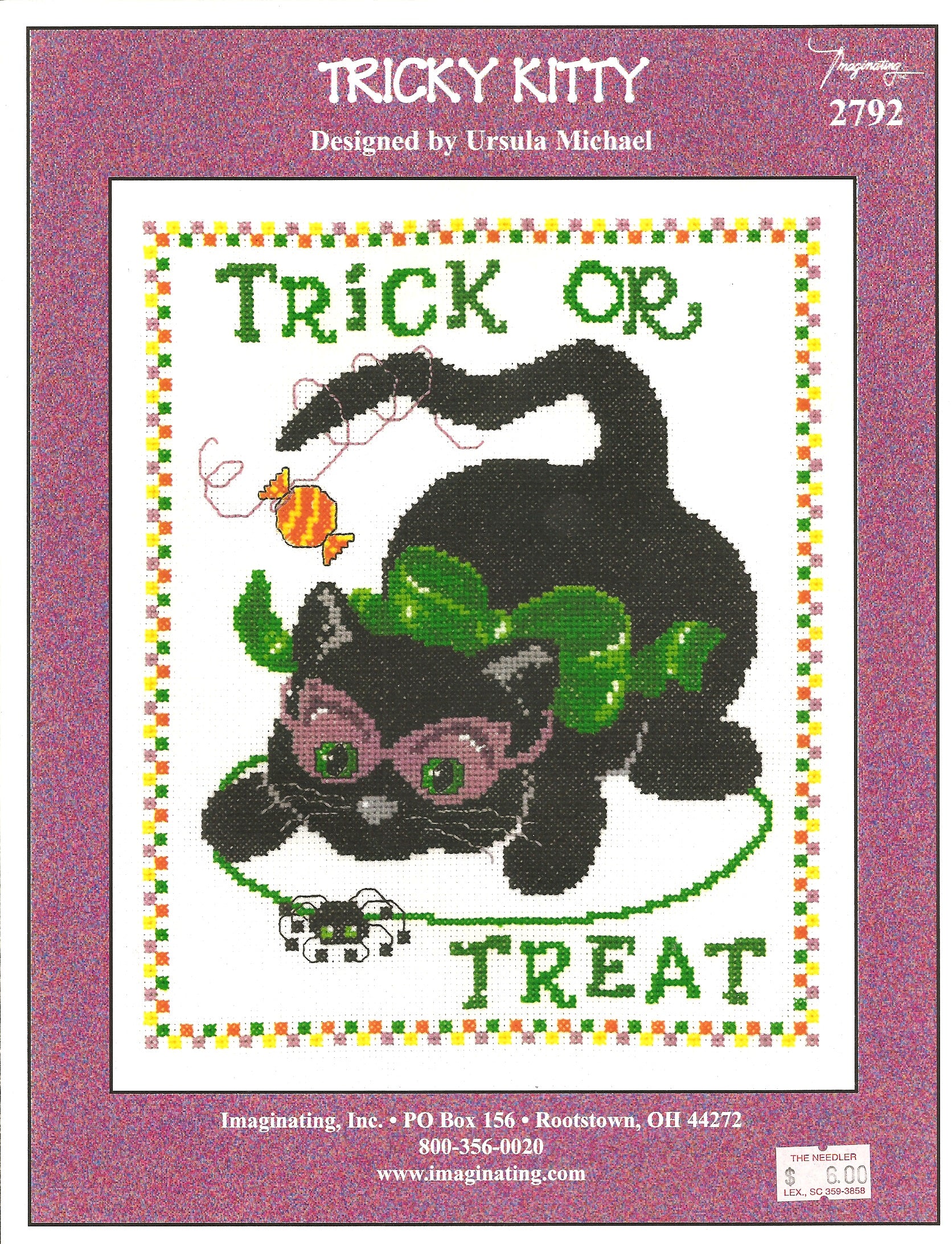 Imaginating Tricky Kitty 2792 Halloween cross stitch pattern