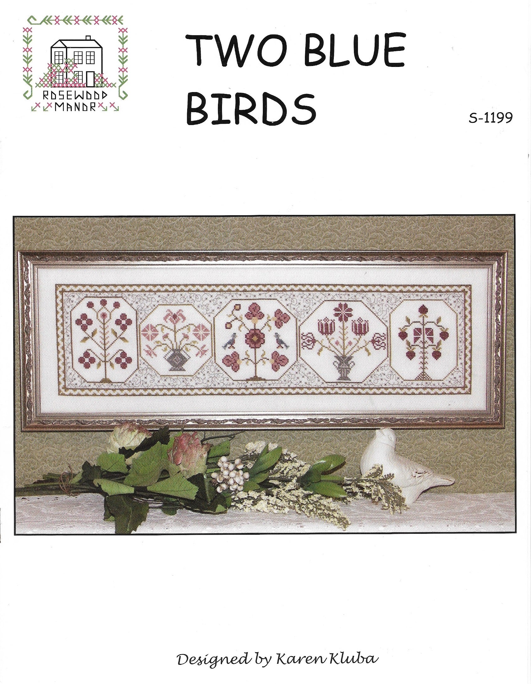 Rosewood Manor Two Blue Birds S-1199 cross stitch pattern