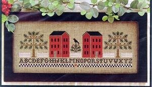Little House Needleworks Two Red Houses cross stitch pattern