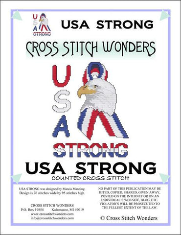 Cross Stitch Wonders Marcia Manning USA Strong Cross stitch pattern