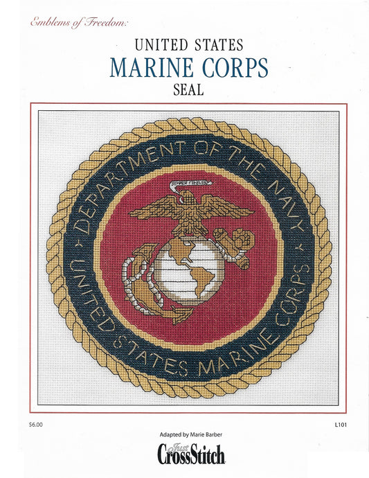Just Crossstitch United States Marine Corp Seal USMC cross stitch pattern