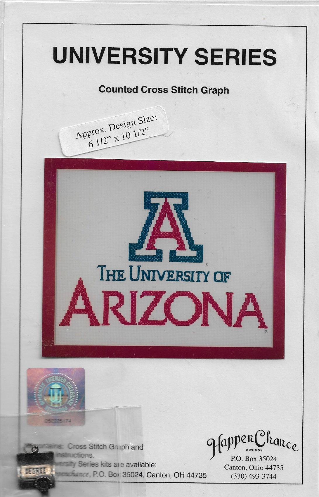 Happenchance University of Arizona cross stitch pattern