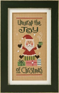 Lizzie Kate Unwrap the Joy Santa 2012 cross stitch pattern