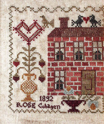 Blackbird Designs Valentine Rose cross stitch pattern