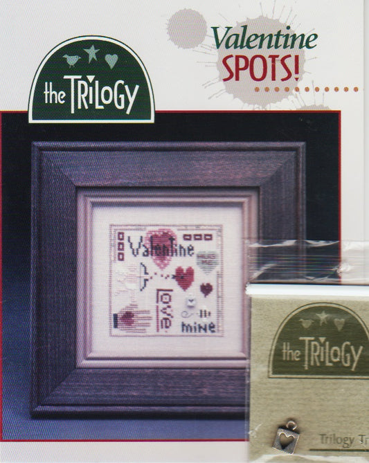 Trilogy Valentine Spots and charm cross stitch pattern