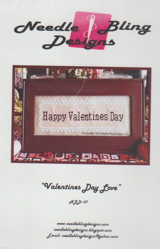 Needle Bling Designs Valentines Day Love cross stitch pattern