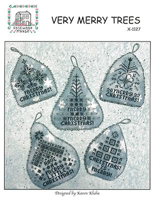 Roewood Manor Verry Merry Trees cross stitch pattern