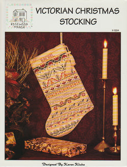 Rosewood Manor Victorian Christmas Stocking X-1224 cross stitch pattern