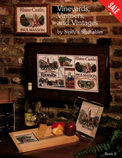 Sindy's Stitchables Vineyards, Vintners and Vintages cross stitch pattern