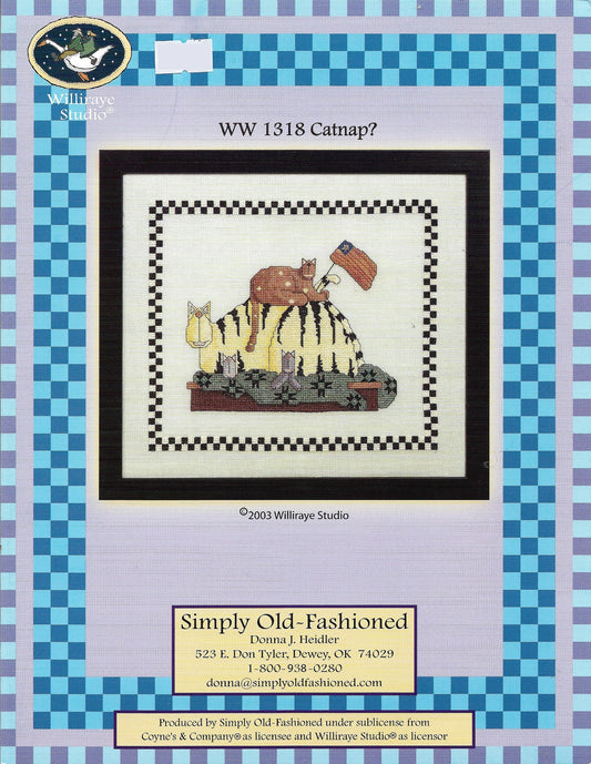 Simply Old fashioned WW 1318 Catnap cross stitch pattern