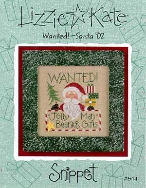 Lizzie Kate Wanted - Santa '02 S44 christmas cross stitch pattern
