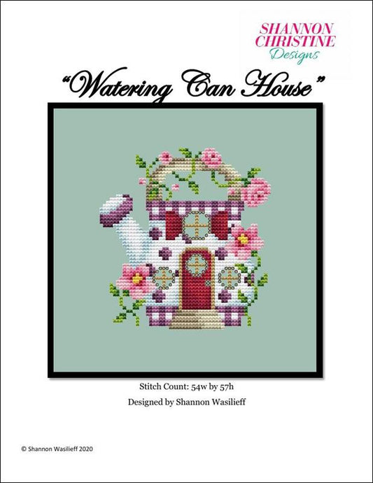 Shannon Christine Watering Can House cross stitch pattern