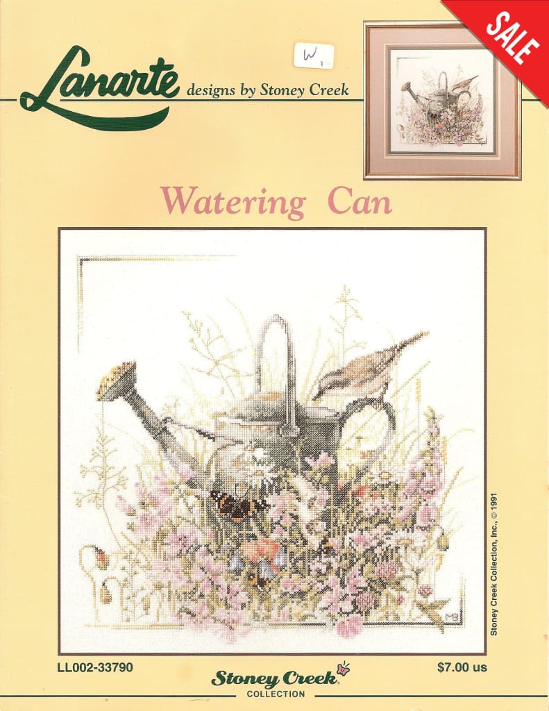 Stoney Creek Lanarte Watering Can LL002-33790 cross stitch booklet