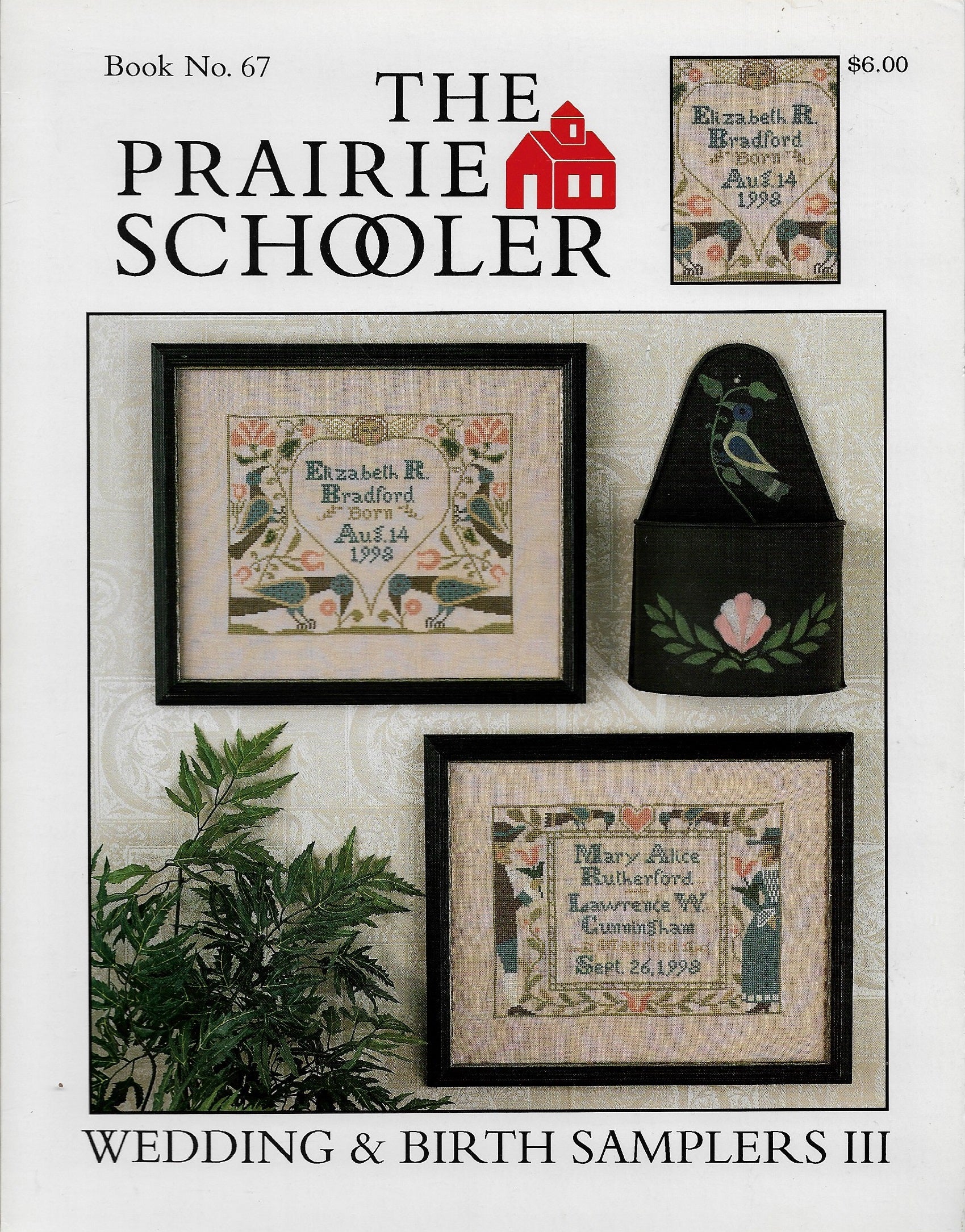 Prairie Schooler Wedding & Birth Sampler III cross stitch pattern