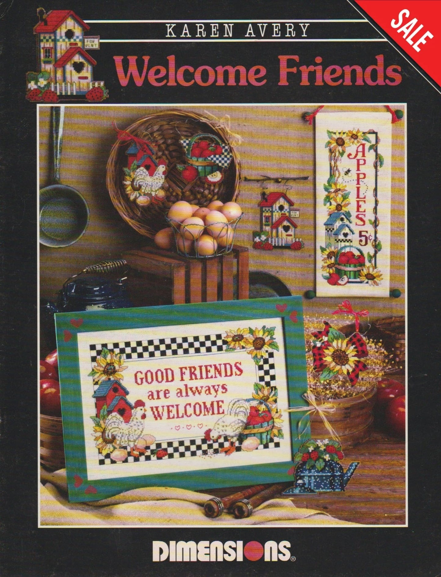 Dimensions Welcome Friends 254 bird house cross stitch pattern