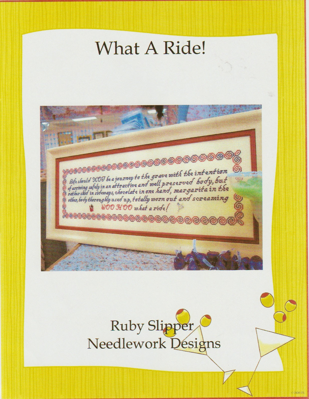 Ruby Slipper Needlework Designs What A Ride! cross sitch pattern