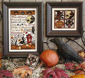 prairie Schooler When Witches Go Riding PS148 halloween cross stitch pattern