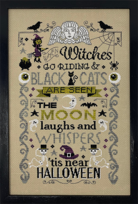 Tiny Modernist When Witches Go Riding part 4 halloween cross stitch pattern