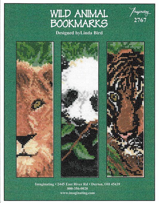 Imaginating Wild Animal Bookmarks 2767 cross stitch bookmark pattern