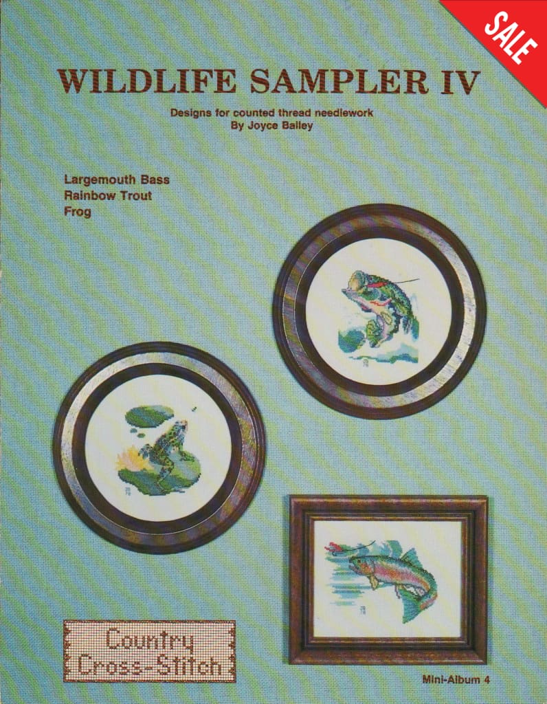 Country Cross-Stitch Wildlife Sampler IV 1978 cross stitch pattern