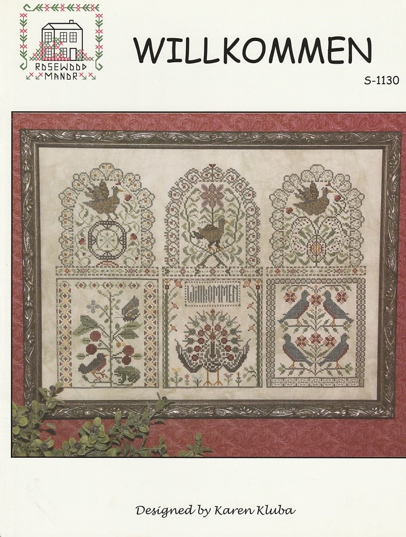 Rosewood Manor Willkommen S-1130 cross stitch pattern