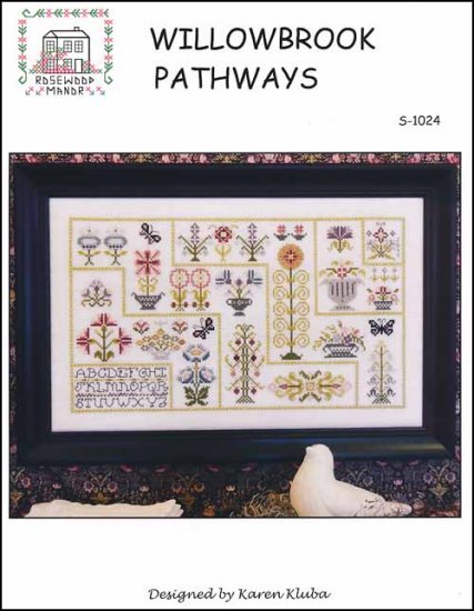 Rosewood Manor Willowbrook Pathways S-1024 cross stitch sampler pattern