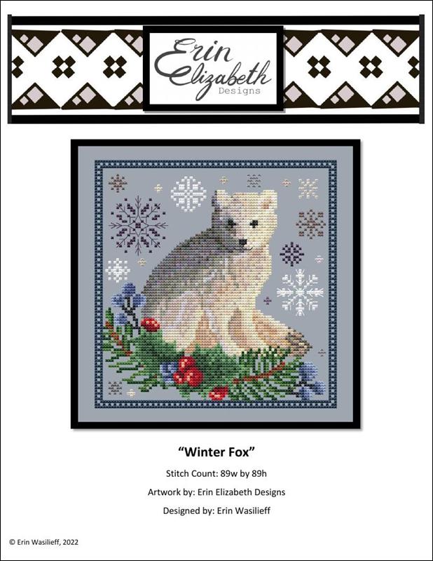 Erin Elizabeth Designs Winter Bear cross stitch pattern