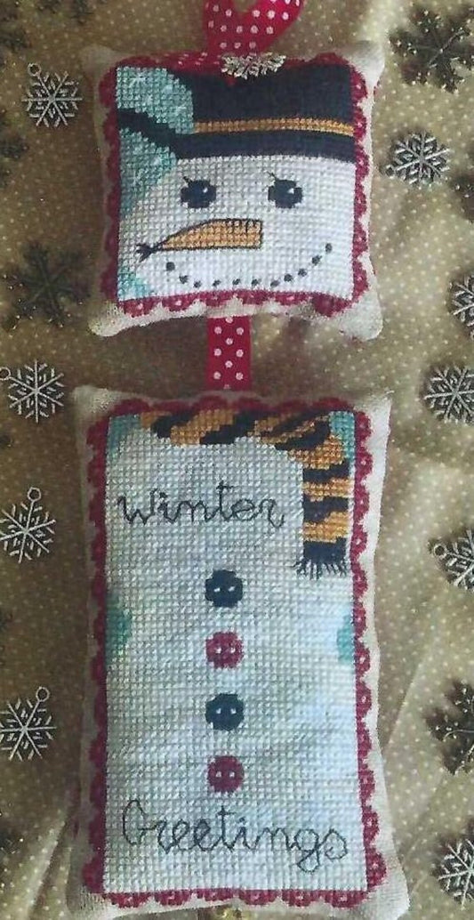 Romy's creations Winter Greetings cross stitch pattern