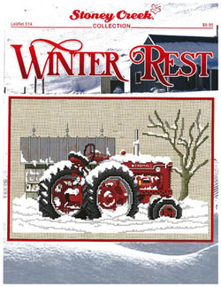Stoney Creek Winter Rest LFT514 tractor cross stitch pattern