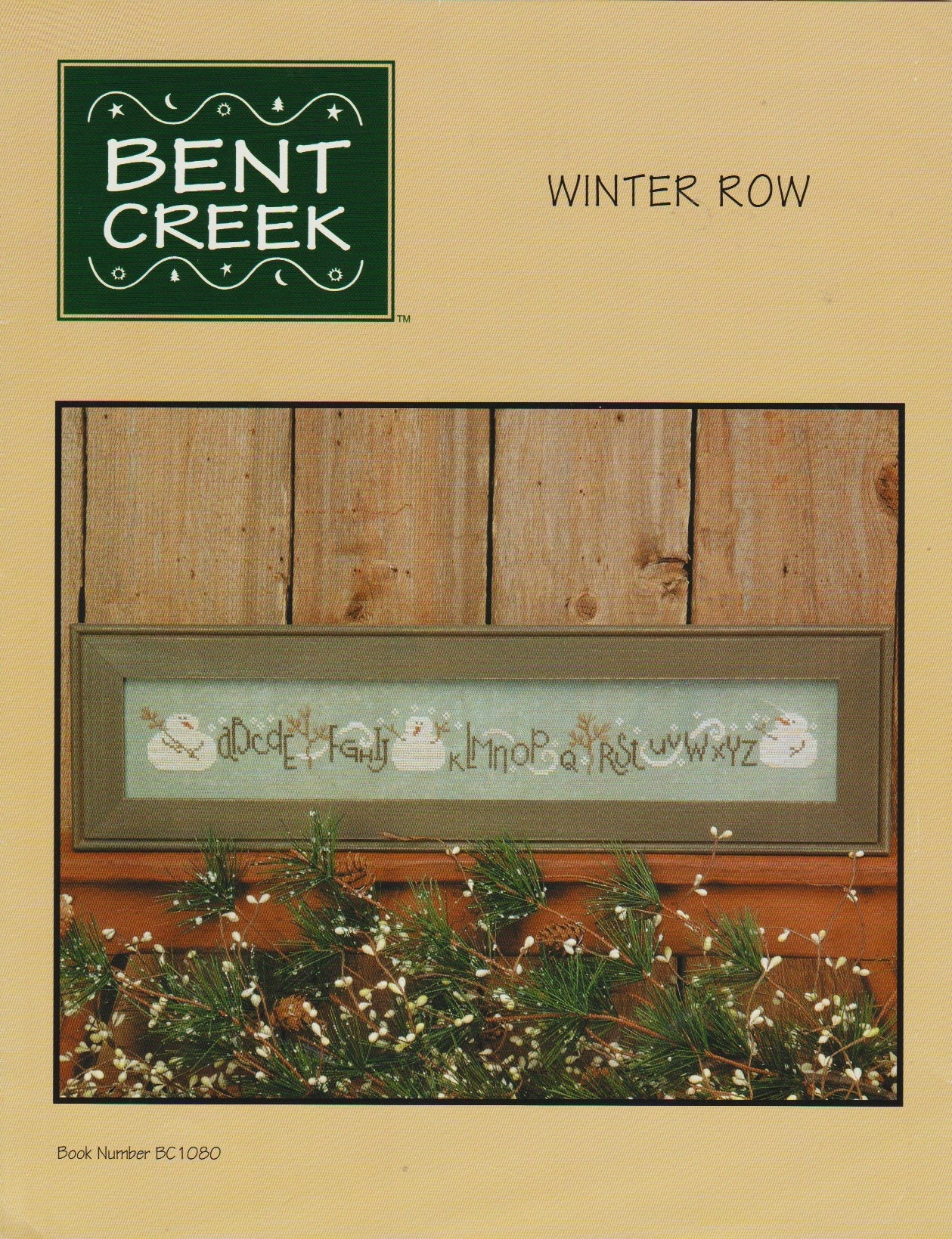 Bent Creek Winter Row BC1080 snowman cross stitch pattern