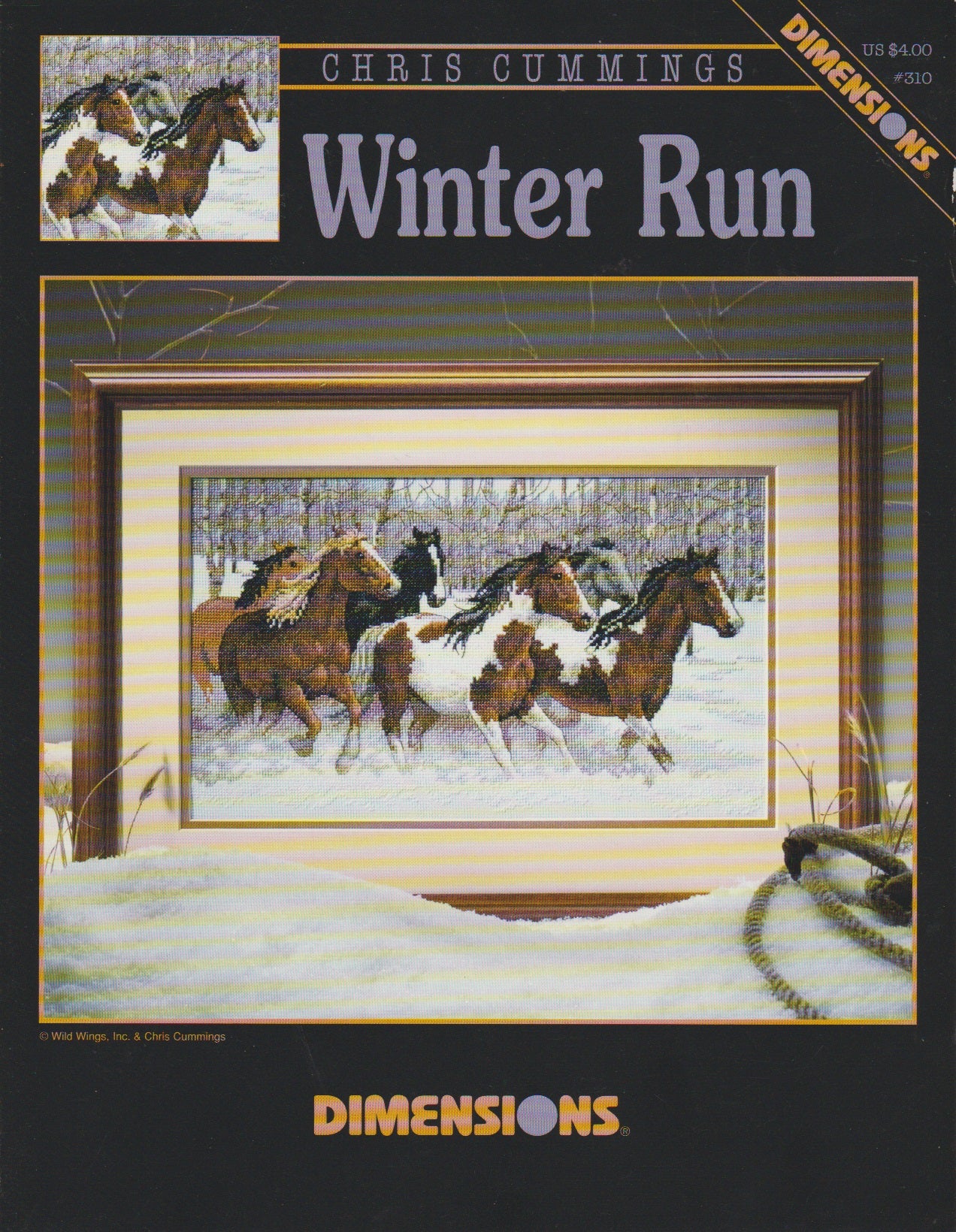 Dimensions Winter Run 310 cross stitch pattern