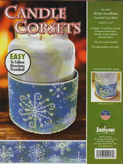 Jan Lynn Winter Snowflakes candle corsets 021-1827 cross stitch kit