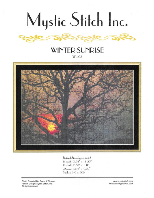 Mystic Stitch Winter Sunrise WL-02 cross stitch pattern