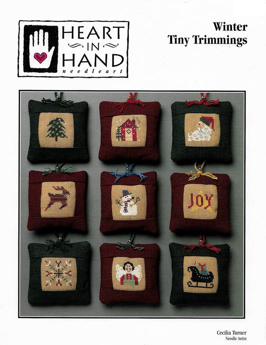 Heart In Hand Winter Tiny Trimmings cross stitch ornaments pattern