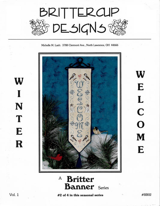 Brittercup Designs Winter Welcome BB02 cross stitch pattern