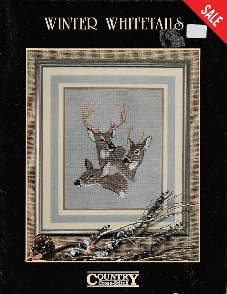 Country Cross-Stitch Winter Whitetails deer 42 cross stitch pattern