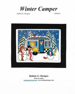 Bobbie G. Winter Camper MS384 camping/RV cross stitch pattern