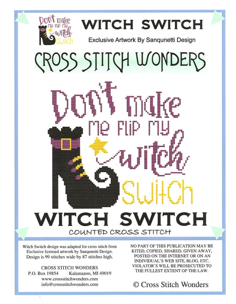 Cross Stitch Wonders Witch Switch cross stitch pattern