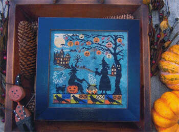 Lila's Studio Witch's Night Out halloween cross stitch pattern