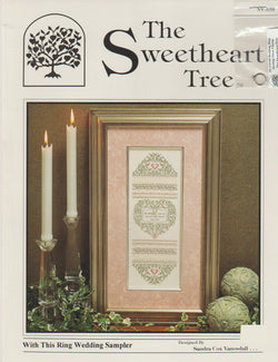 Sweetheart Tree With This Ring Wedding Sampler SV-050 cross stitch pattern