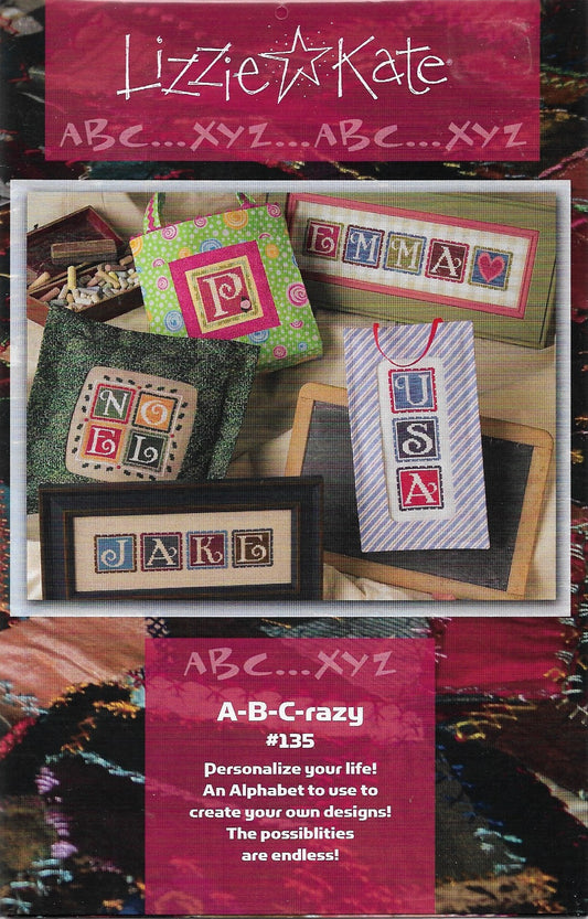 Lizzie Kate A-B-C-razy LK135 cross stitch pattern