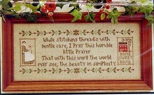 Little House Needlework A Stitcher's Prayer cross stitch pattern