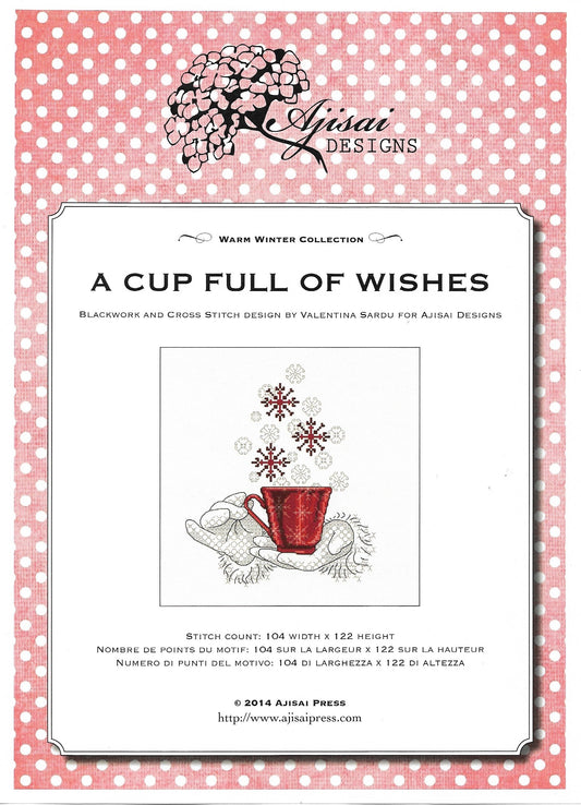 Ajisai Press A Cup Full of Wishes christmas cross stitch pattern