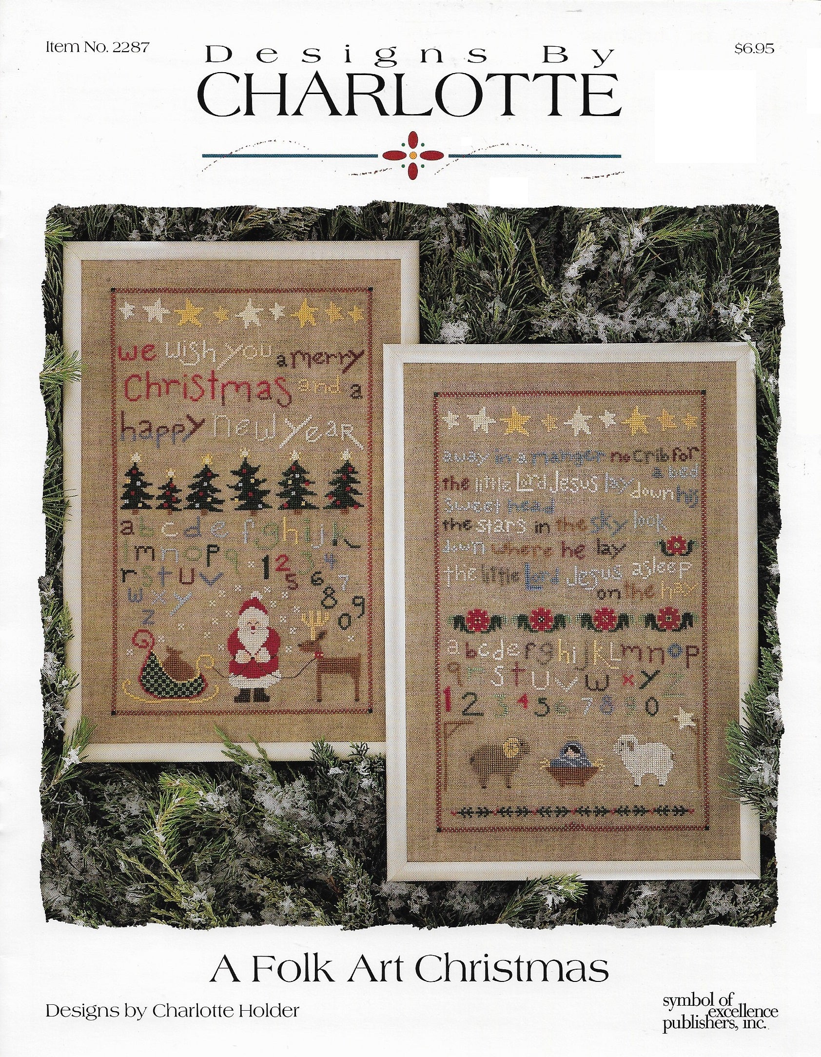 Symbol of Excellence A Folk Art Christmas 2287 cross stitch sampler pattern