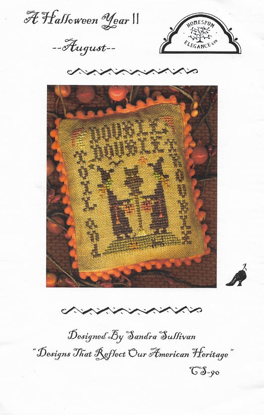 homespun Elegance A Halloween Year II - August CS-90 halloween cross stitch pattern